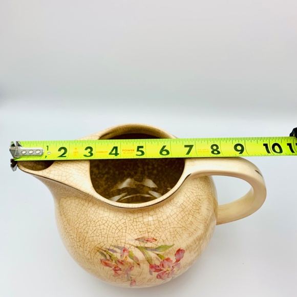 Vintage Universal Potteries Cambridge crackle glacé Pink Bearded Irises pitcher - Picture 10 of 11